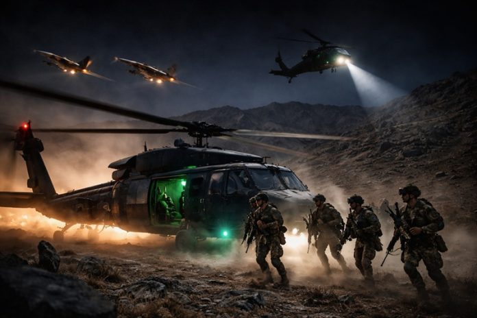 Operațiune de extracție noaptea în munți