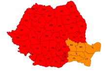 România sub avertizare de vreme extremă: trei sferturi din țară sub Cod Roșu de caniculă, urmat de furtuni violente